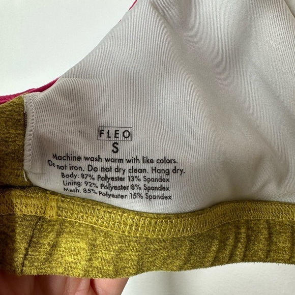 Fleo Reinette Sports Bra Bronze Bamboo + Cabaret Straps Small - Picture 4 of 5